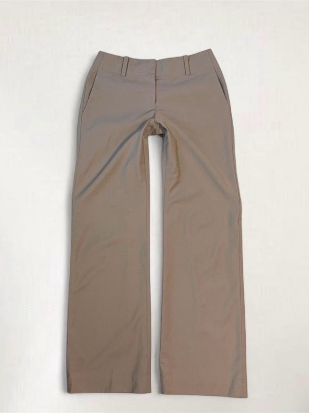 Wool Ann Taylor Tan Low/Mid Rise Dress Trousers Women's 0